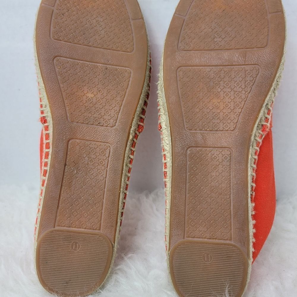 Tory Burch Cap-Toe Orange Blue Espadrilles Size 11 M - Picture 7 of 7